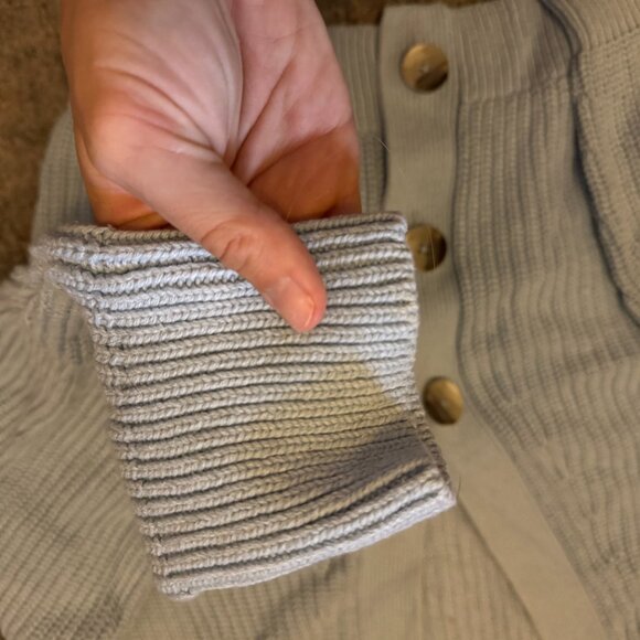 Blue Button Up Cardigan Sweater - Picture 2 of 4